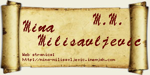 Mina Milisavljević vizit kartica